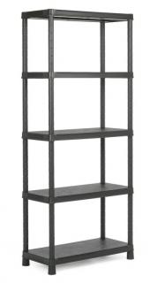 Plastový otvorený regál PLUS 80/5 - 187 x 80 x 40 cm