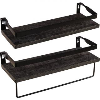 STILISTA Sada 2 ks nástenné police Volato Duo, 40 cm, čierne