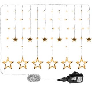 Vianočná dekorácia - svietiace hviezdy, 150 LED, teple biele