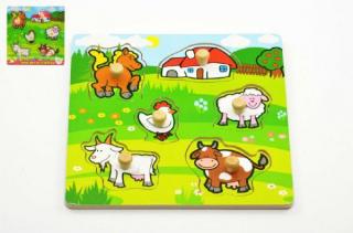 Vkládačka Moje první zvířátka 6ks 22,5x22,5x2,5 cm 12m+ MPZ