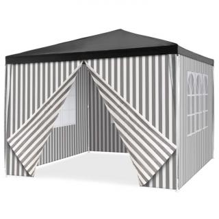 Záhradný stan + 4 bočnice - 3 x 3 m, antracit