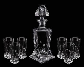Quaro set SWAROVSKI Elements likér 6+1