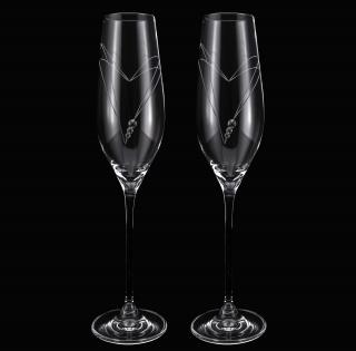 Svadobné poháre SWAROVSKI Elements šampanské 210 ml
