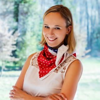 Bavlnená šatka - trojfarebná