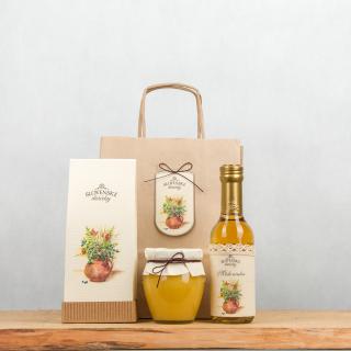 Darčekové balenie v taške - S kytičkou