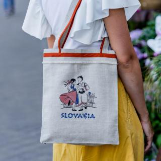 Plátená taška s dekoráciou Slovakia