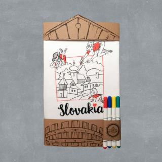 Vyfarbovacie detské tričko - Slovakia Farba: Biela, Veľkosť: 12