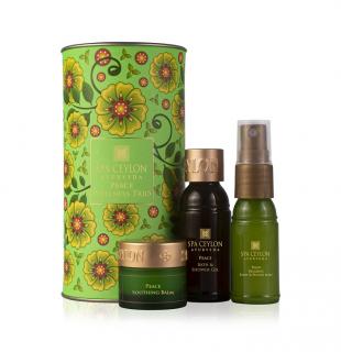 Spa Ceylon - PEACE - Wellness Trio Set - telový balzam 10 ml + krém na ruky 10 g + parfum 5 ml - darčeková sada