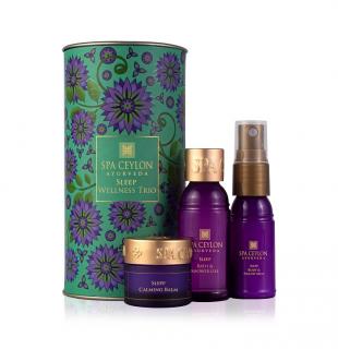 Spa Ceylon - SLEEP - Wellness Trio Set - telový balzam 10 ml + krém na ruky 10 g + parfum 5 ml - darčeková sada