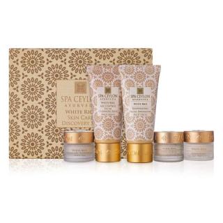 Spa Ceylon - WHITE RICE - pleťový krém 100 ml + pleťové mlieko 30 ml + pleťový peeling 30 ml + pleťový krém 10 g + pleťový krém 10 g - darčeková sada