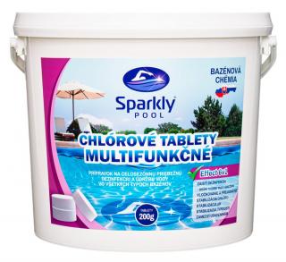 Sparkly POOL Chlórové tablety do bazéna 6v1 multifunkčné 200g 5 kg