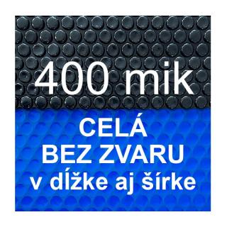 Sparkly POOL Solárna plachta - fólia na bazén 400 mik modročierna - celá bez zvaru - Šírka 4m