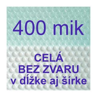 Sparkly POOL Solárna plachta - fólia na bazén 400 mik transparentná - celá bez zvaru - Šírka 4m