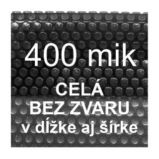 Sparkly POOL Solárna plachta - fólia na bazén 400mik čierna - celá bez zvaru - Šírka 4m
