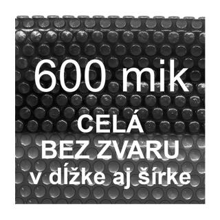 Sparkly POOL Solárna plachta - fólia na bazén 600mik čierna - celá bez zvaru - Šírka 4m