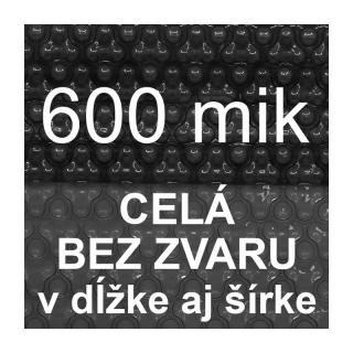 Sparkly POOL Solárna plachta - fólia na bazén 600mik čierna - vzor 3 bubliny - celá bez zvaru - Šírka 4m