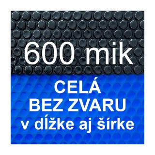 Sparkly POOL Solárna plachta - fólia na bazén 600mik modročierna - celá bez zvaru - Šírka 4m