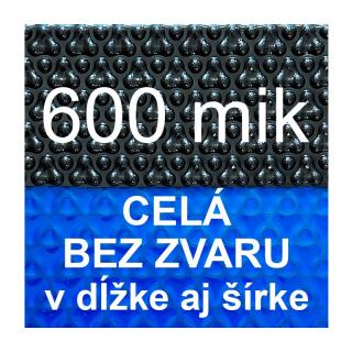 Sparkly POOL Solárna plachta - fólia na bazén 600mik modročierna - vzor 3 bubliny - celá bez zvaru - Šírka 4m