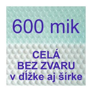 Sparkly POOL Solárna plachta - fólia na bazén 600mik transparentná - celá bez zvaru - Šírka 4m