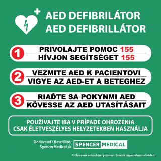 Dojjazyčná Informačná tabuľa prvej pomoci 50 x 50 cm