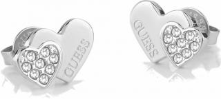 Dámske náušnice Guess JUBE02174JWRHTU dvojité srdiečka