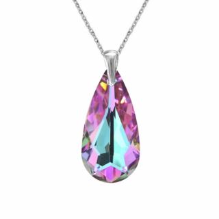 Elegantný prívesok Swarovski elements slzy 
 fialový CRYSTAL Vitrail Light 24mm