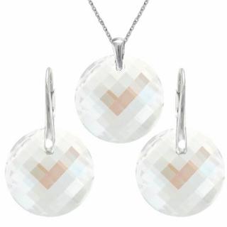 Krásny set  Swarovski elementsTwist biely MOONLIGHT 18mm