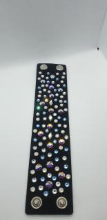 Náramok For You z alcantary so Swarovski kryštálmi široký