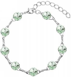 Náramok  Swarovski elements 10mm rivoli zelený – Chrysolite