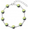 Náramok  Swarovski elements 10mm rivoli zelený – Crystal Vitrail Medium