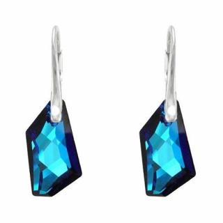 Náušnice  Swarovski elements De-Art 18 mm modré BERMUDE BLUE