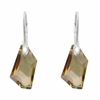 Náušnice  Swarovski elements De-Art 18 mm zelené LUMIN GREEN