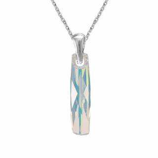 Prívesok Swarovski elements hranolček dúhový CRYSTAL AB 20mm