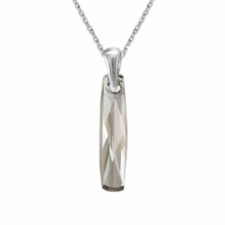 Prívesok Swarovski elements hranolček sivý SILVER SHADE 20mm