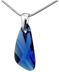 Prívesok Swarovski elements krídla 23 mm modrý Capri Blue