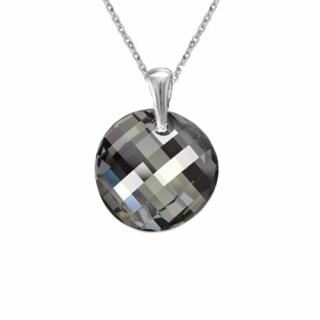 Prívesok Swarovski elements Twist čierny SILVERNIGHT 18 mm