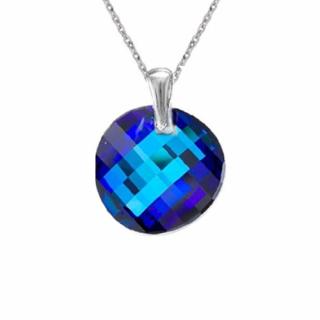 Prívesok Swarovski elements Twist modrý Bermuda Blue 18 mm