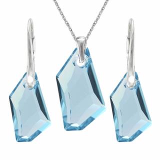 Set šperkov  Swarovski elements De-Art modrý AQUAMARINE 18mm