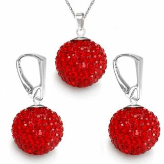 Set Swarovski elements Discoball 18 mm červený Light Siam