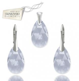 Set  Swarovski elements hruška modrý BLUE SHADE 16mm
