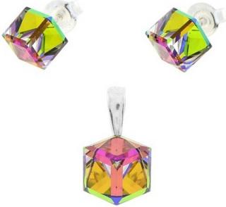 Set Swarovski elements kocky 6 mm zelený Crystal VITRAIL MEDIUM