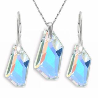 Set  Swarovski elements šperkov De-Art dúhový CRYSTAL AB 18mm