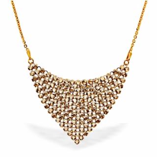 Strieborný náhrdelník Swarovski elements Chic S PVD ZLÁTENÍM