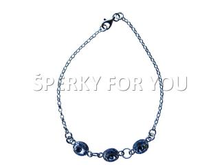 Strieborný náramok Swarovski elements Rivoli číry Crystal