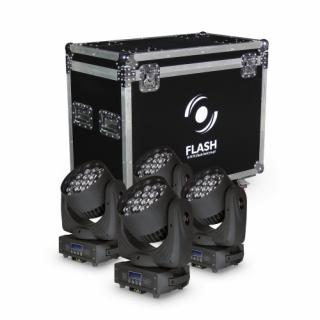 FLASH WASH 19x15W RGBW 4w1 ZOOM Osram MK2 Set 4ks+case