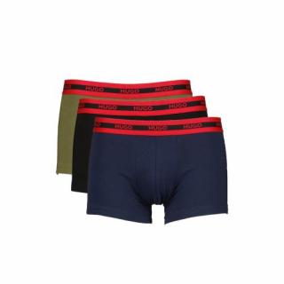 Boxerky HUGO 3-pack black/navy/khaki