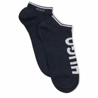 Ponožky HUGO 2-pack Ankle Logo navy