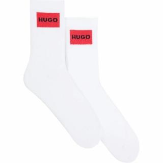 Ponožky HUGO 2-pack Rib Label white