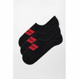 Ponožky HUGO 3-pack Label Logo black