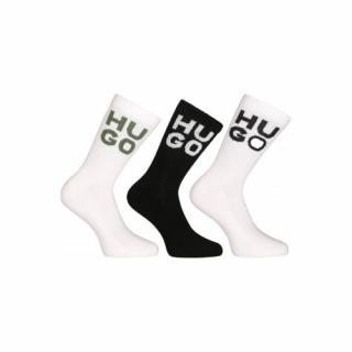 Ponožky HUGO 3-pack Rib Stencil white